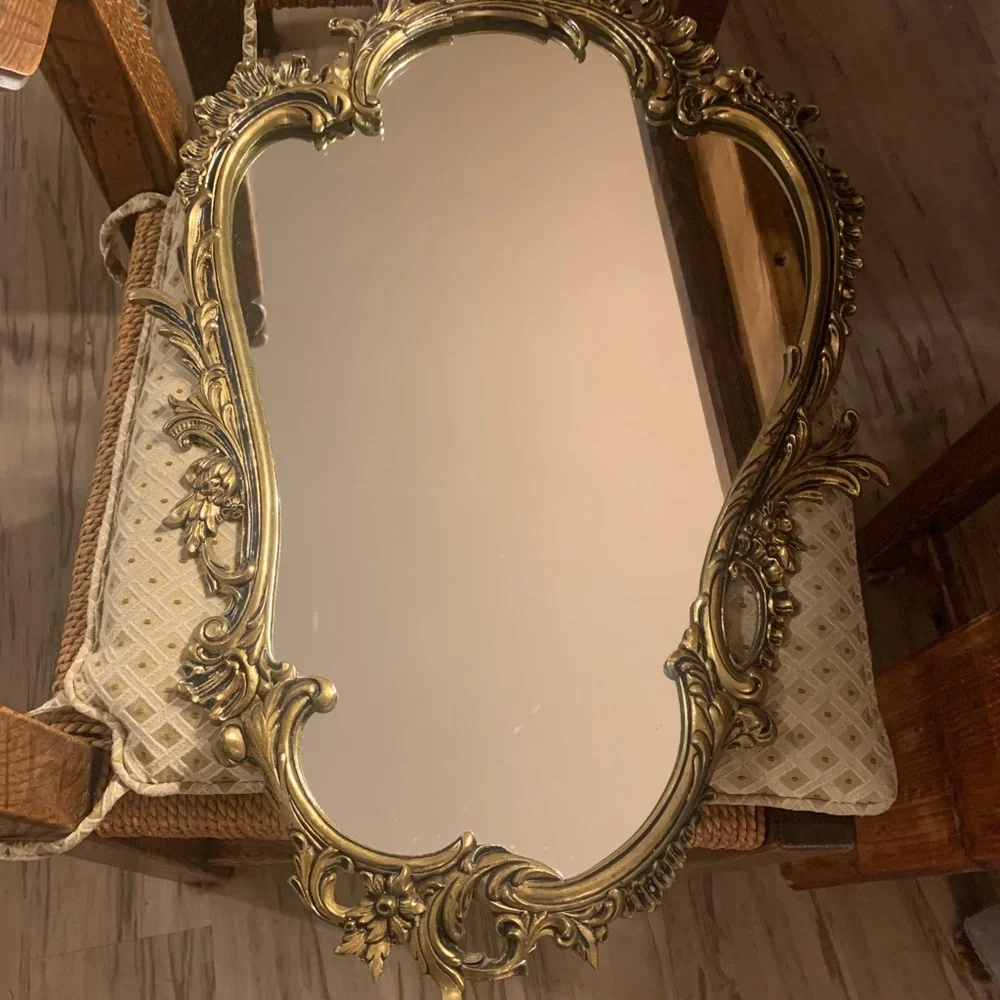 🔥💕WOW Very large vintage mirror in Victorian brass🔥RARE - Picture 13 of 16